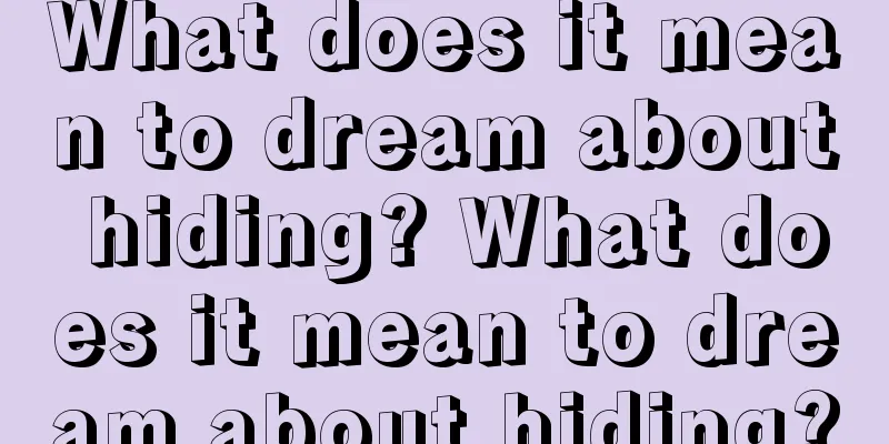 What does it mean to dream about hiding? What does it mean to dream about hiding?