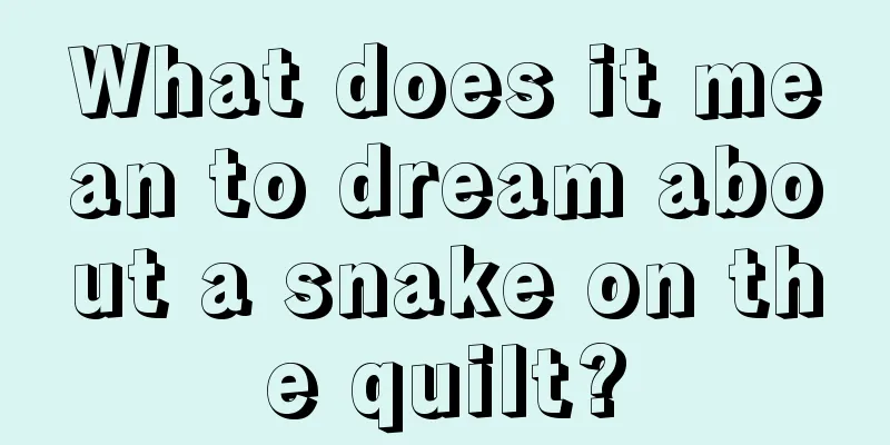 What does it mean to dream about a snake on the quilt?