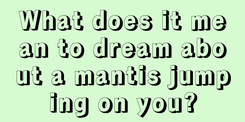 What does it mean to dream about a mantis jumping on you?