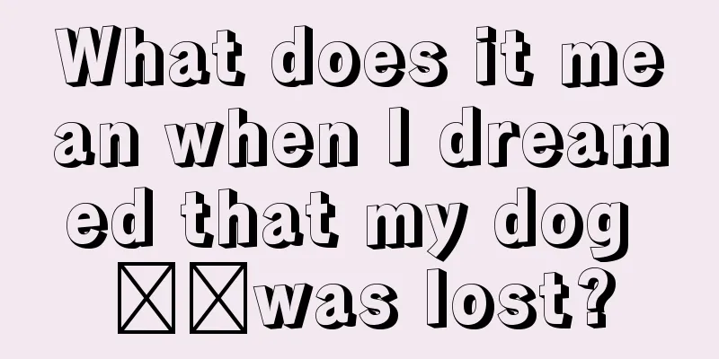 What does it mean when I dreamed that my dog ​​was lost?