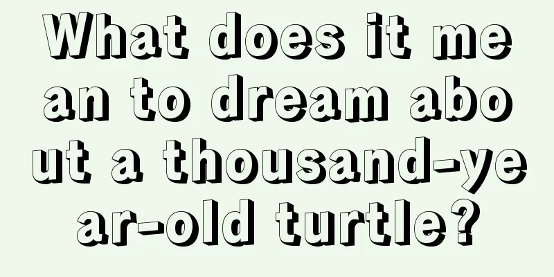 What does it mean to dream about a thousand-year-old turtle?