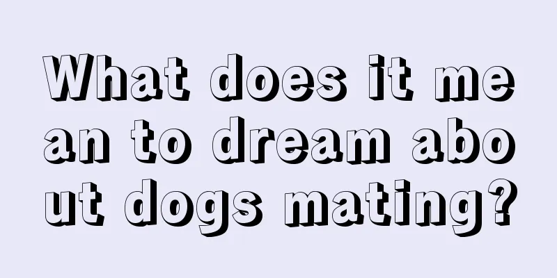 What does it mean to dream about dogs mating?