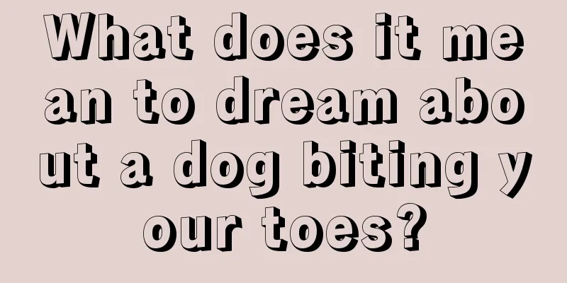 What does it mean to dream about a dog biting your toes?