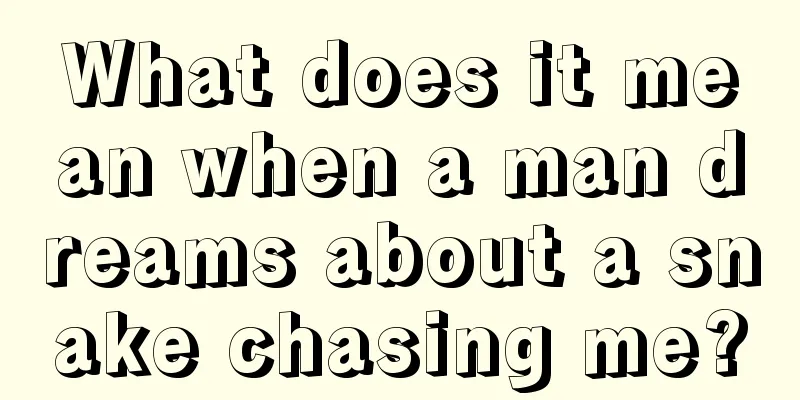 What does it mean when a man dreams about a snake chasing me?