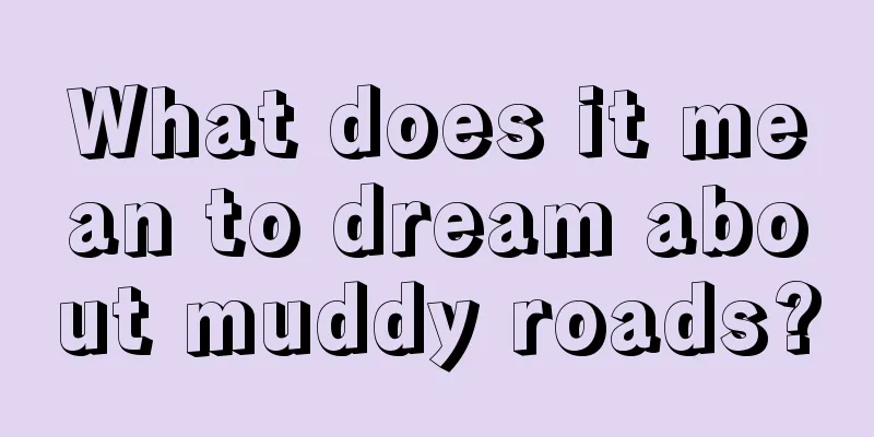 What does it mean to dream about muddy roads?