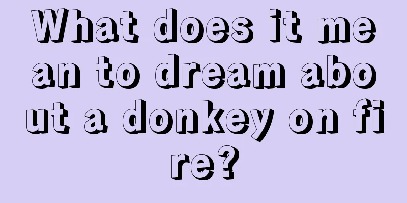 What does it mean to dream about a donkey on fire?