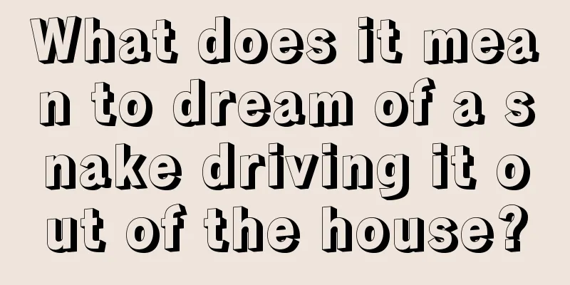 What does it mean to dream of a snake driving it out of the house?