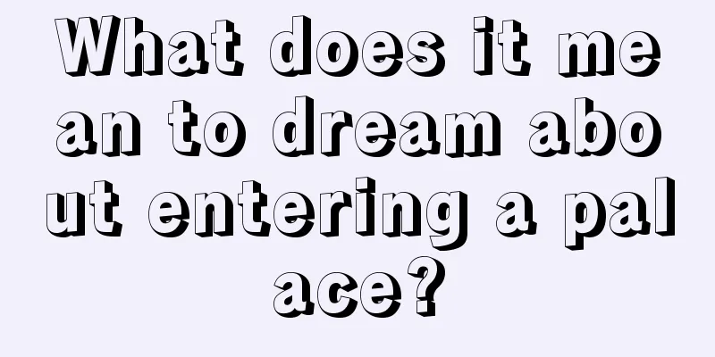 What does it mean to dream about entering a palace?