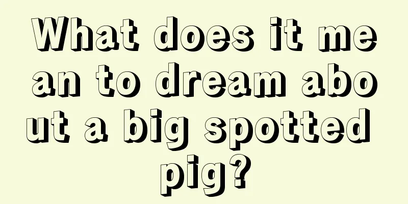 What does it mean to dream about a big spotted pig?