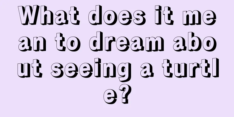 What does it mean to dream about seeing a turtle?