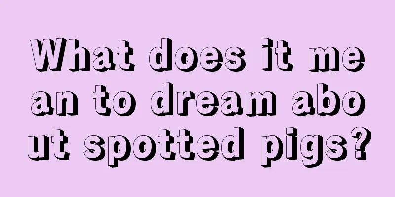 What does it mean to dream about spotted pigs?