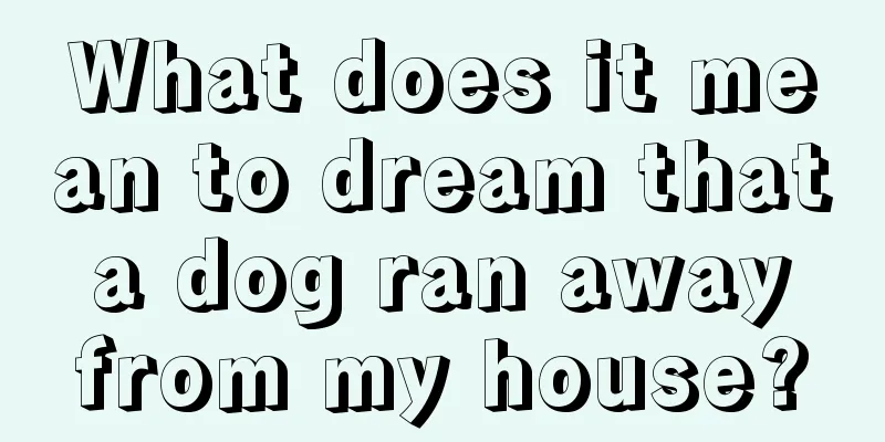 What does it mean to dream that a dog ran away from my house?