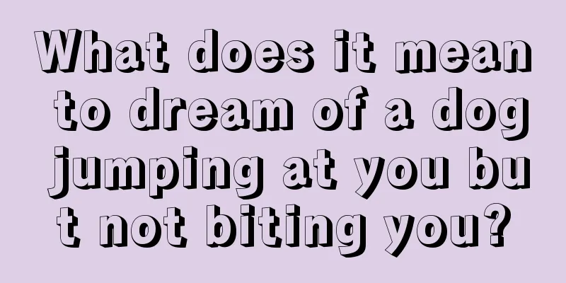 What does it mean to dream of a dog jumping at you but not biting you?