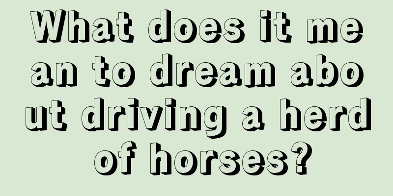 What does it mean to dream about driving a herd of horses?