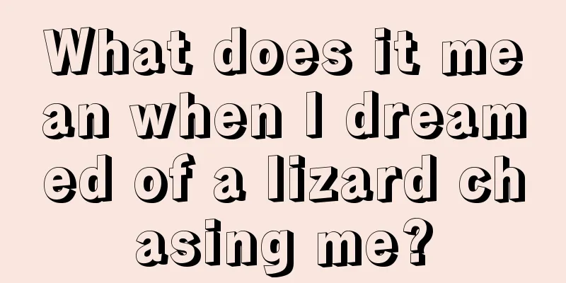 What does it mean when I dreamed of a lizard chasing me?