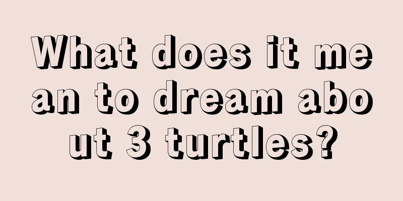 What does it mean to dream about 3 turtles?