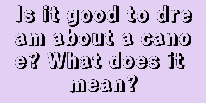 Is it good to dream about a canoe? What does it mean?