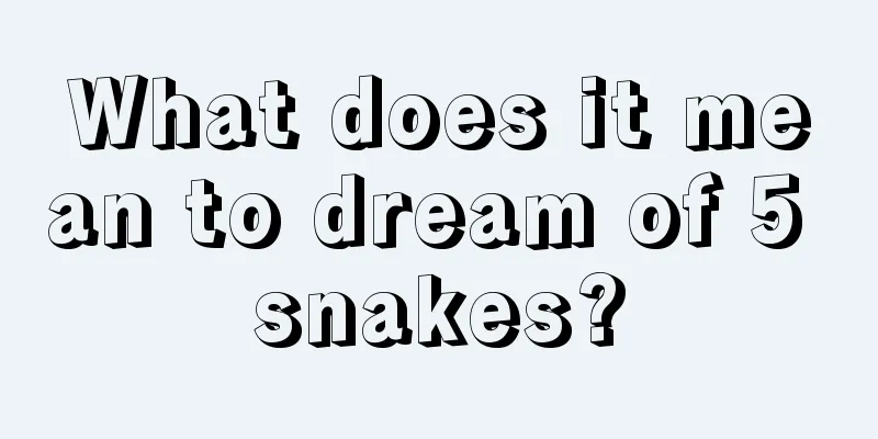 What does it mean to dream of 5 snakes?