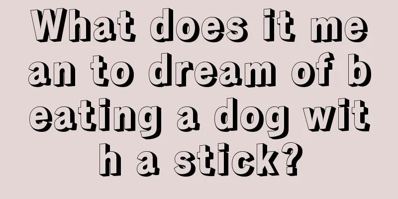 What does it mean to dream of beating a dog with a stick?