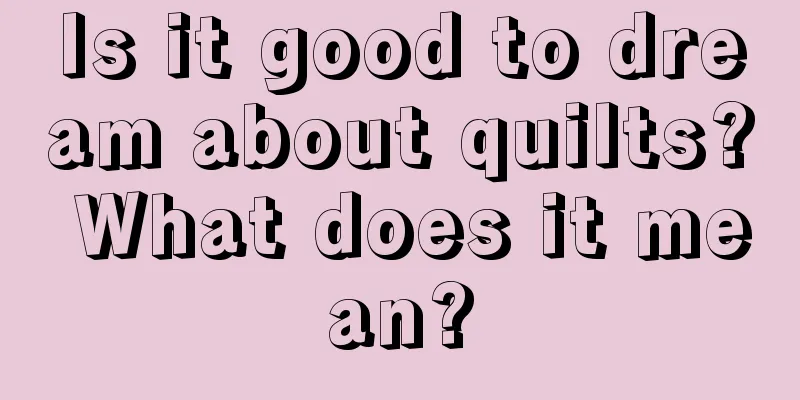 Is it good to dream about quilts? What does it mean?