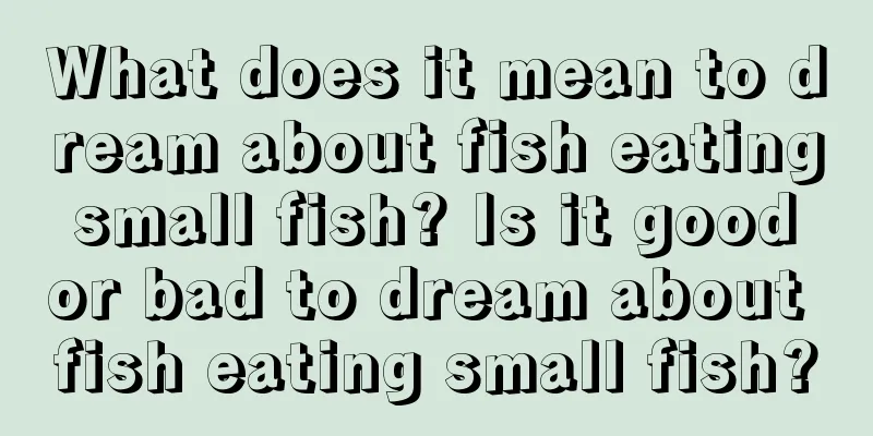 What does it mean to dream about fish eating small fish? Is it good or bad to dream about fish eating small fish?