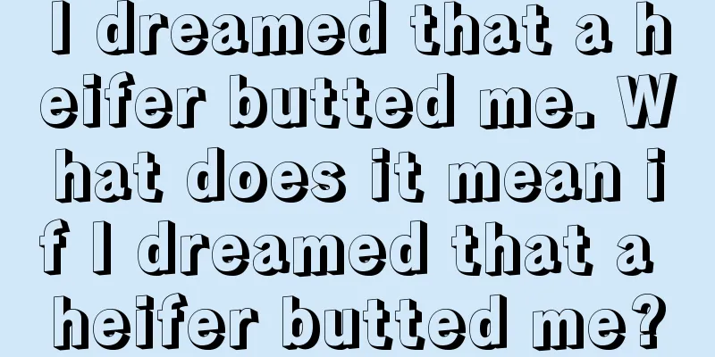 I dreamed that a heifer butted me. What does it mean if I dreamed that a heifer butted me?