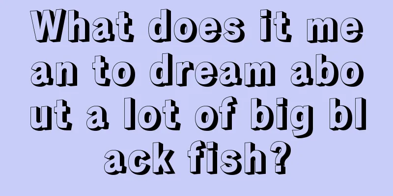 What does it mean to dream about a lot of big black fish?