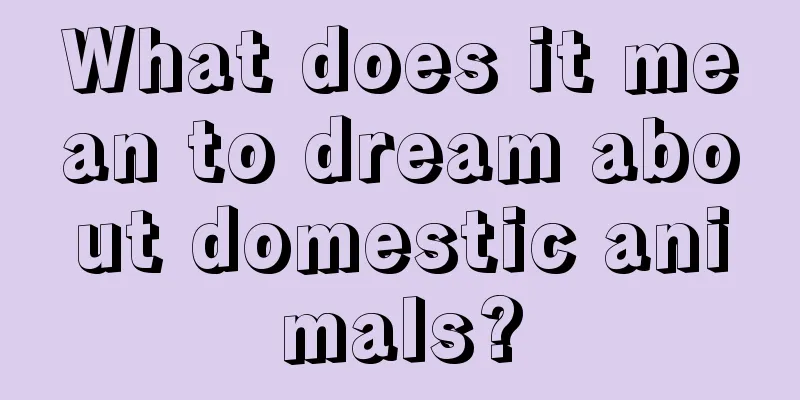 What does it mean to dream about domestic animals?