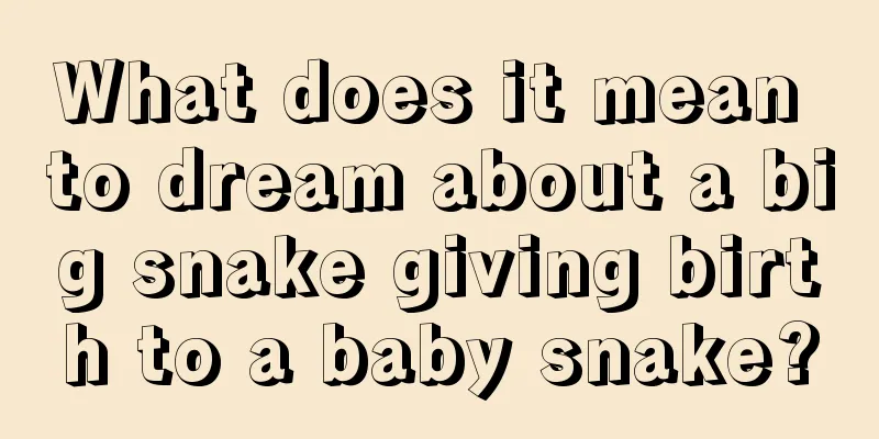 What does it mean to dream about a big snake giving birth to a baby snake?