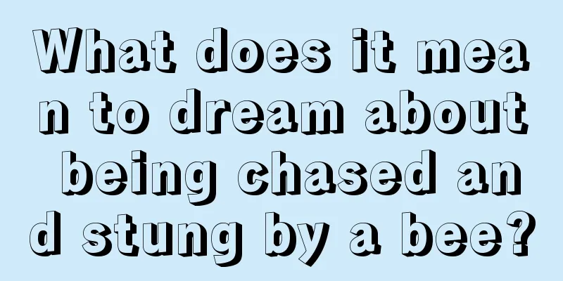 What does it mean to dream about being chased and stung by a bee?