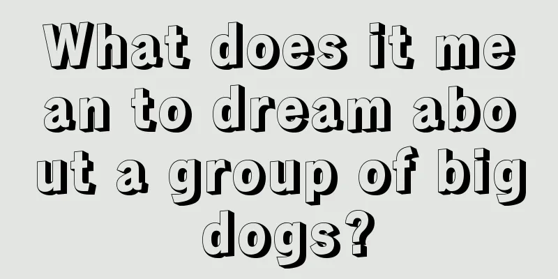 What does it mean to dream about a group of big dogs?