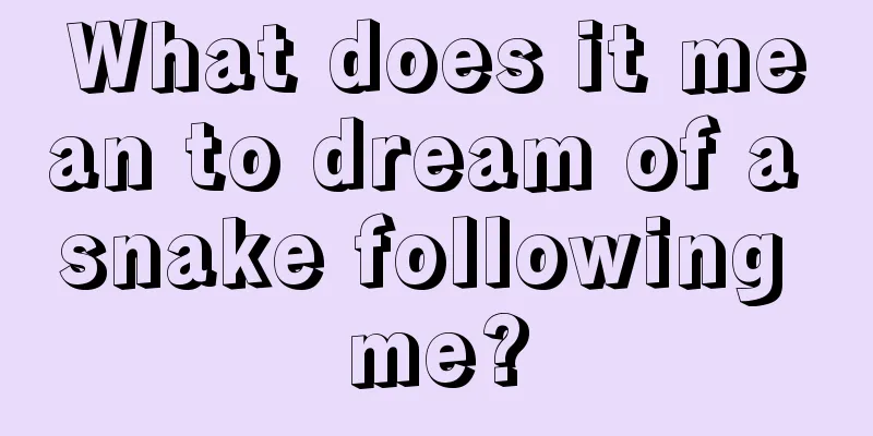 What does it mean to dream of a snake following me?