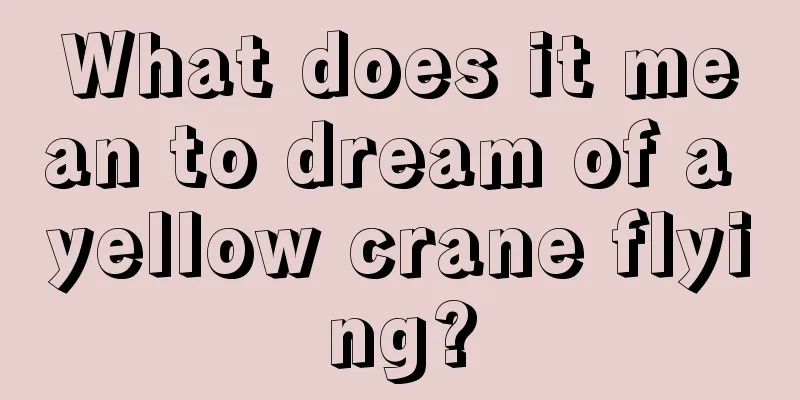 What does it mean to dream of a yellow crane flying?