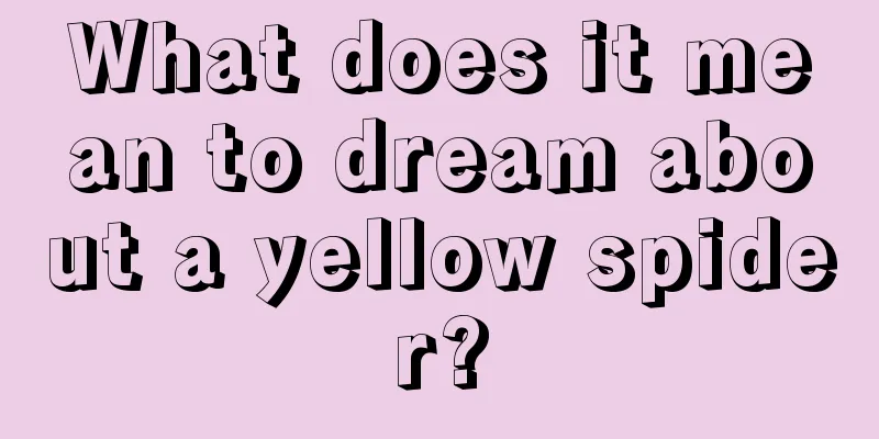 What does it mean to dream about a yellow spider?