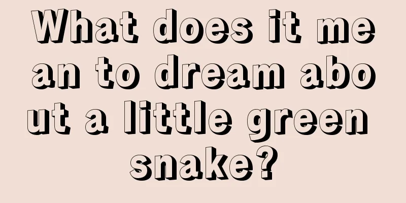 What does it mean to dream about a little green snake?