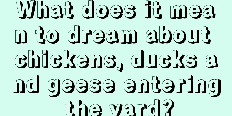 What does it mean to dream about chickens, ducks and geese entering the yard?