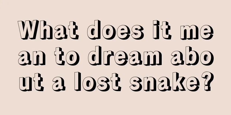 What does it mean to dream about a lost snake?