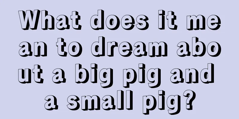 What does it mean to dream about a big pig and a small pig?