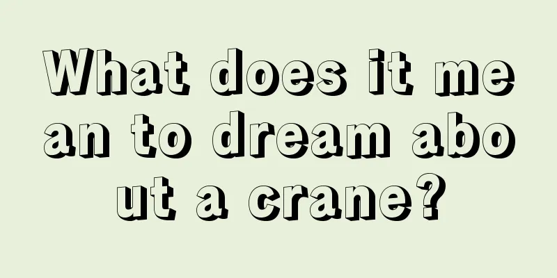 What does it mean to dream about a crane?