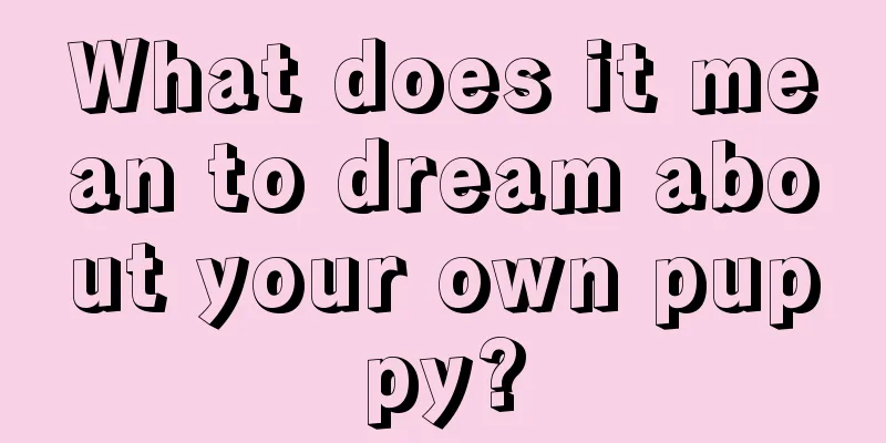 What does it mean to dream about your own puppy?