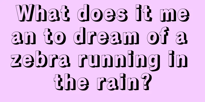 What does it mean to dream of a zebra running in the rain?