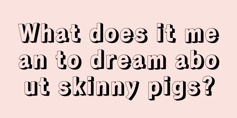 What does it mean to dream about skinny pigs?