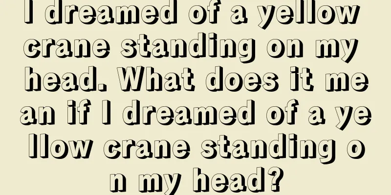 I dreamed of a yellow crane standing on my head. What does it mean if I dreamed of a yellow crane standing on my head?