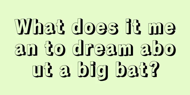 What does it mean to dream about a big bat?