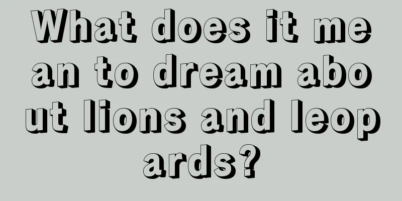 What does it mean to dream about lions and leopards?