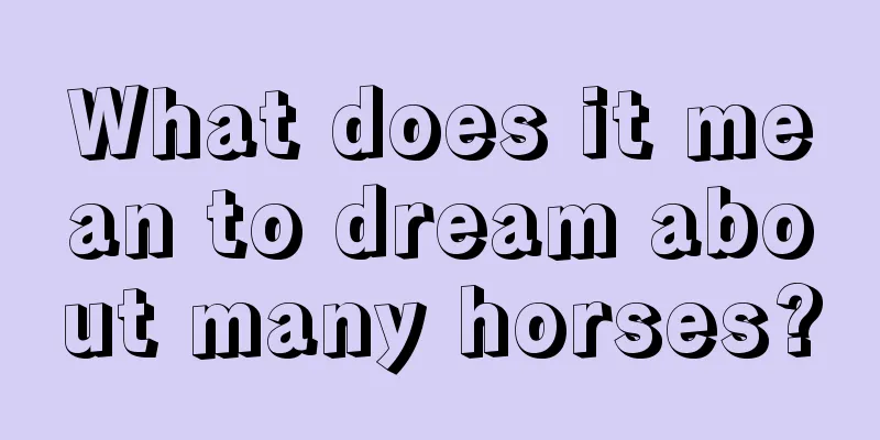 What does it mean to dream about many horses?