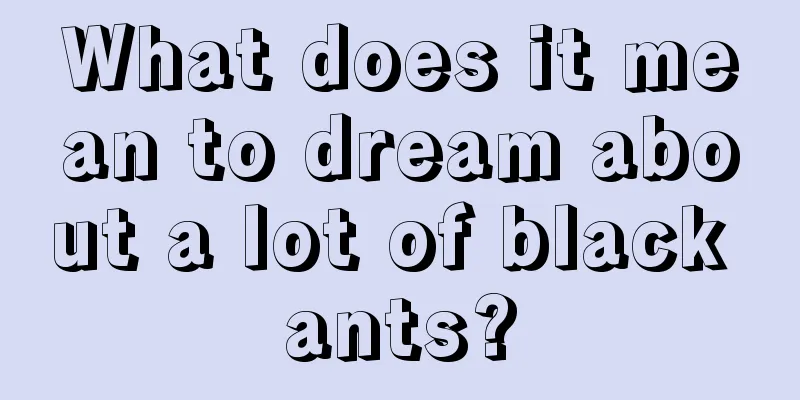 What does it mean to dream about a lot of black ants?