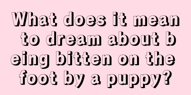 What does it mean to dream about being bitten on the foot by a puppy?