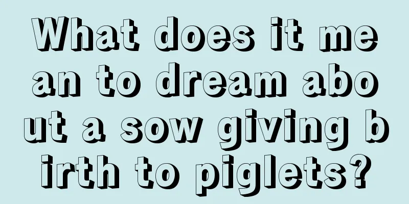 What does it mean to dream about a sow giving birth to piglets?