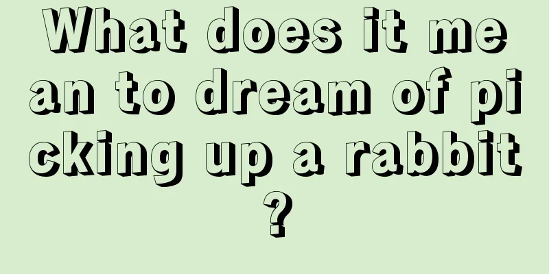 What does it mean to dream of picking up a rabbit?